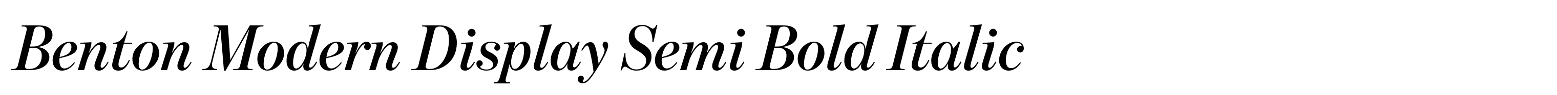Benton Modern Display Semi Bold Italic
